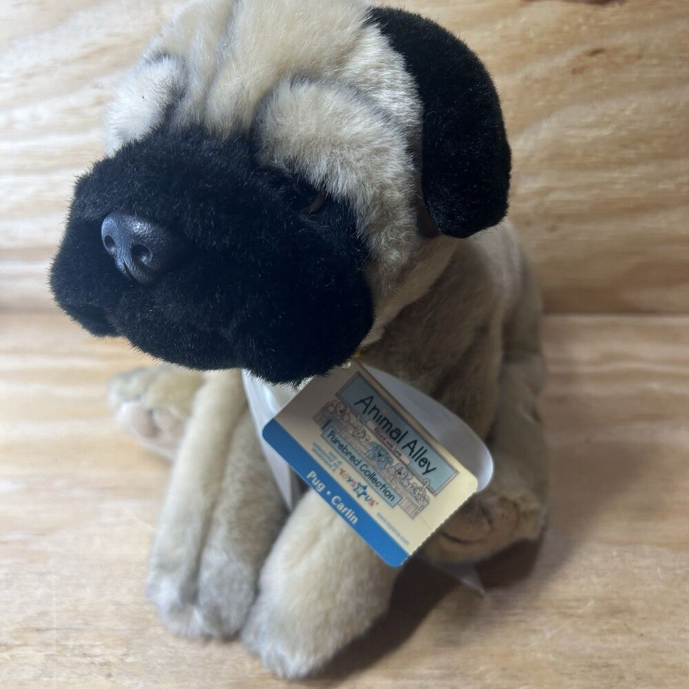 Vintage Animal Alley Pug Carlin Stuffed Animal - NWT Toys R Us Exclusive